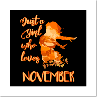 Just a Girl who Loves November Posters and Art